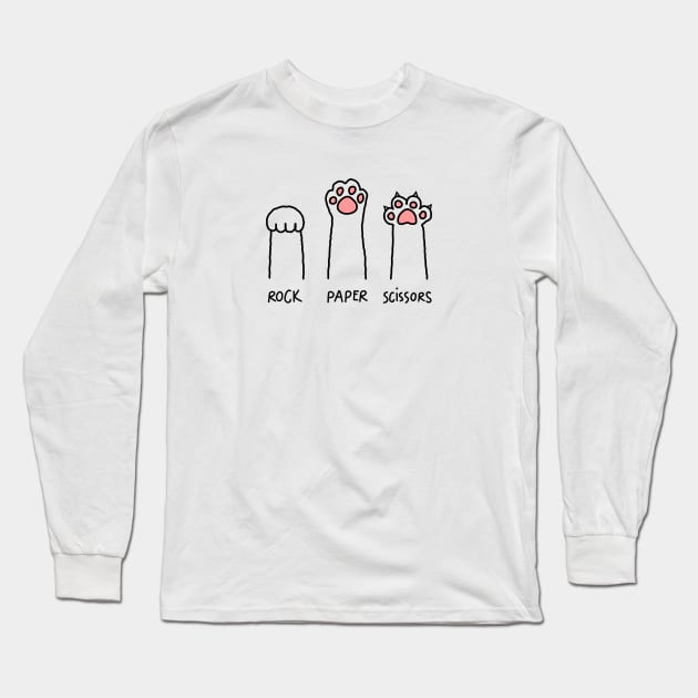 Rock Paper Scissors Long Sleeve T-Shirt by threadfulcat